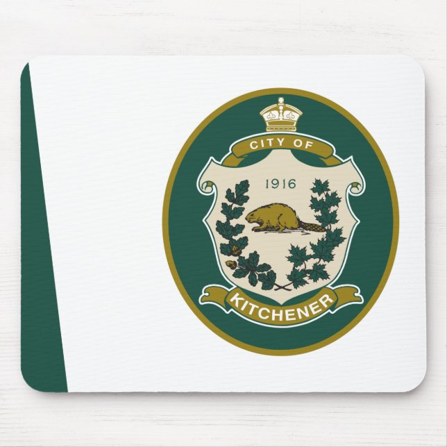 Mousepad Bandeira de Kitchener (Ontário, Canadá) (Frente)