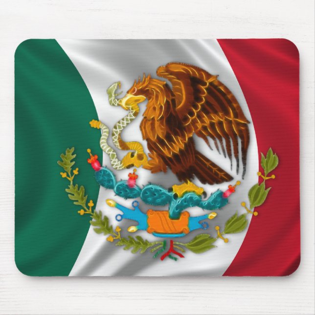Mousepad Bandeira de México, brasão (Frente)