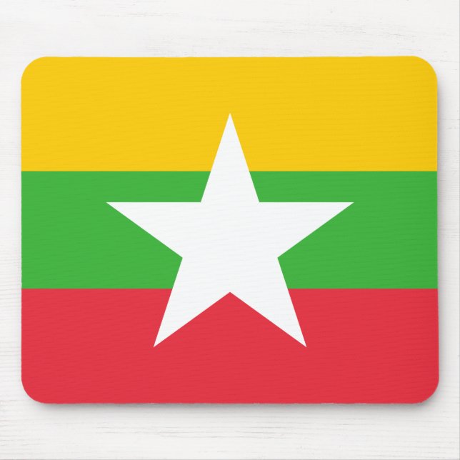 Mousepad Bandeira de Mianmar (Birmânia) (Frente)