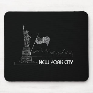Mousepad Bandeira de New York - EUA da estátua da liberdad