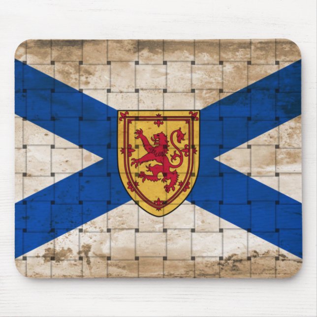 Mousepad Bandeira de Nova Scotia Desgastada (Frente)