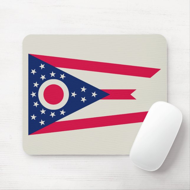 Mousepad Bandeira de Ohio: A Bandeira do Estado Buckeye (Com mouse)