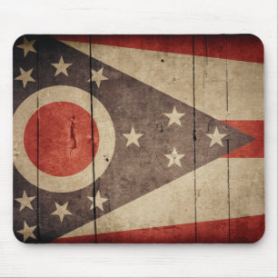 Mousepad Bandeira de Ohio com Madeira resistente