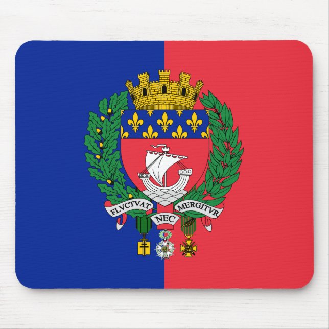 Mousepad Bandeira de Paris, França (Frente)