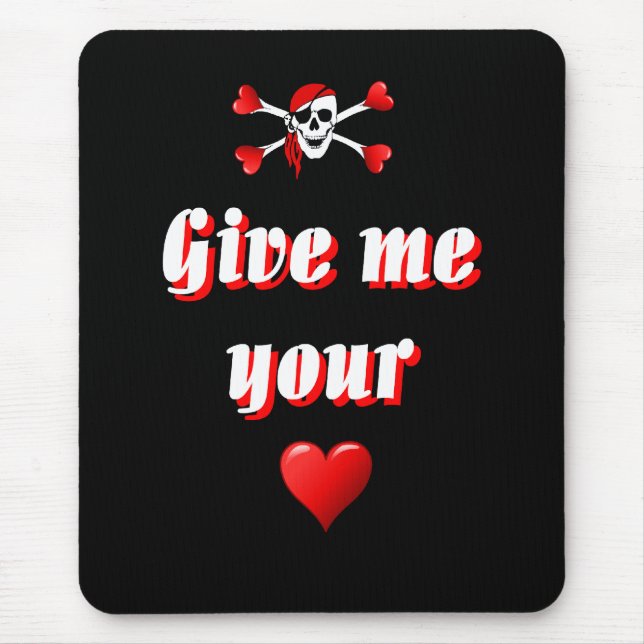 Mousepad Bandeira de pirata engraçado (Frente)