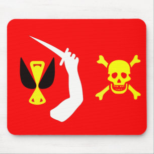 Mousepad Bandeira de pirata temperamental de Christopher
