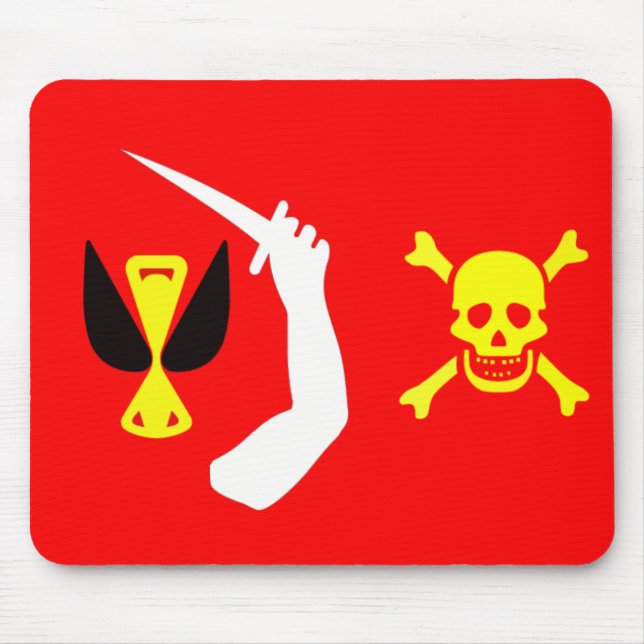 Mousepad Bandeira de pirata temperamental de Christopher (Frente)