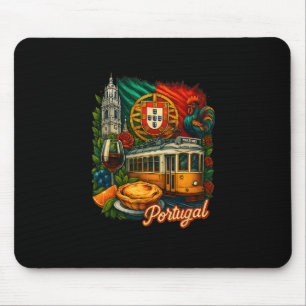 Mousepad Bandeira de Portugal Viagem a Portugal Galo Portug