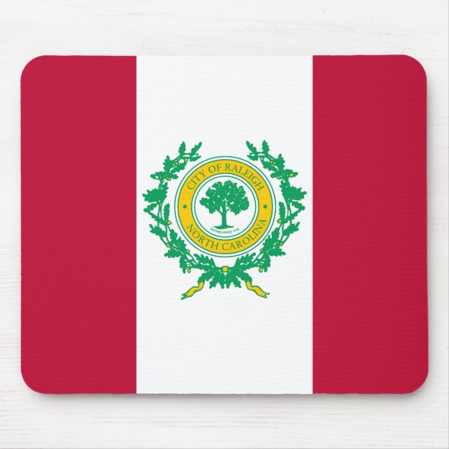 Mousepad Bandeira de Raleigh, Pad de Mouse da Carolina do N (Frente)