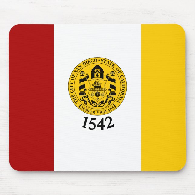 Mousepad Bandeira de San Diego, Califórnia (Frente)
