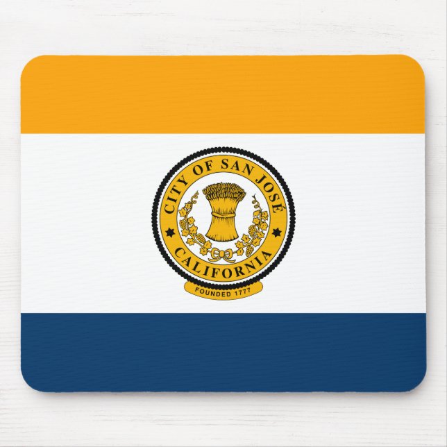 Mousepad Bandeira de San Jose, Califórnia (Frente)