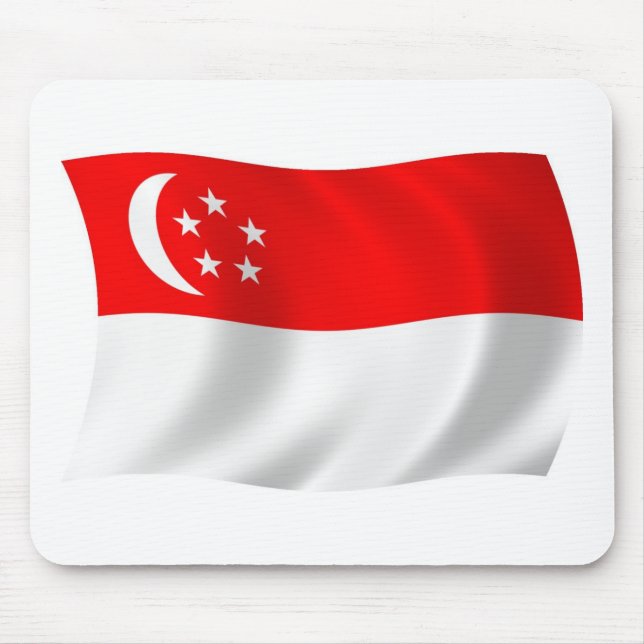 Mousepad Bandeira de Singapura (Frente)