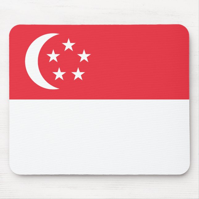 Mousepad Bandeira de Singapura (Frente)