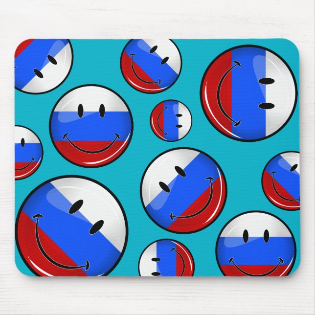 Mousepad Bandeira de sorriso do russo (Frente)