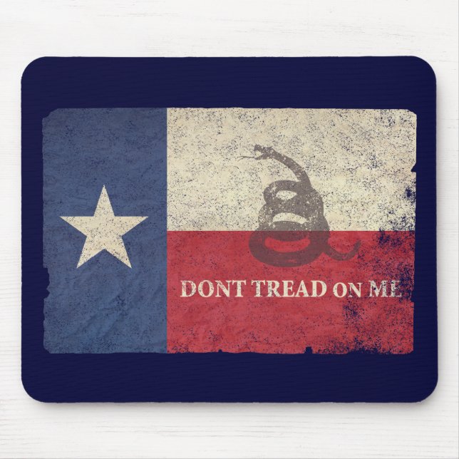 Mousepad Bandeira de Texas e de Gadsden (Frente)