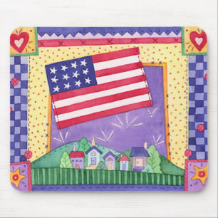 Mousepad Bandeira de USA-Gingham