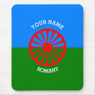 Mousepad Bandeira de viajantes ciganos romanos personalizad