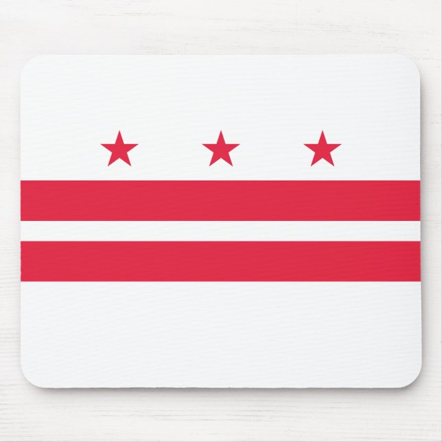 Mousepad Bandeira de Washington D.C. (distrito de Columbia) (Frente)