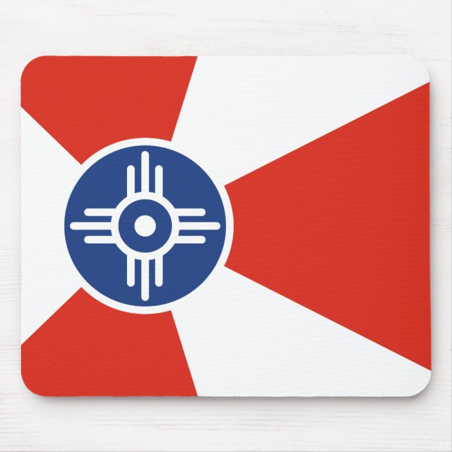 Mousepad Bandeira de Wichita (Kansas, EUA) (Frente)