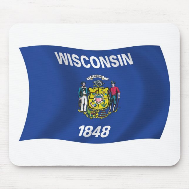 Mousepad Bandeira de Wisconsin (Frente)