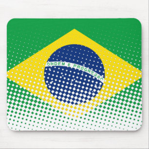 Mousepad Bandeira Do Brasil Com Efeito De Meia-Tonalidade