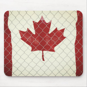 Mousepad Bandeira do Canadá. Fronteira de link de cadeia. 