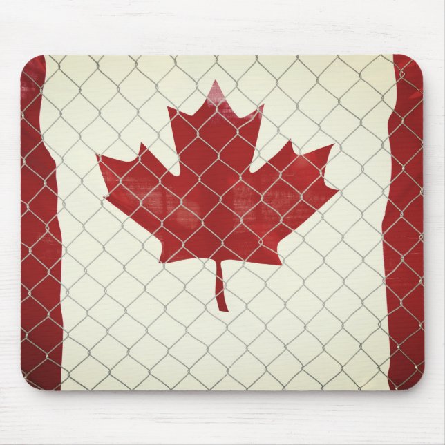 Mousepad Bandeira do Canadá. Fronteira de link de cadeia. R (Frente)