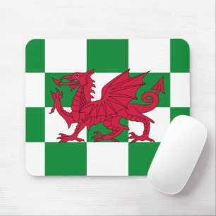 Mousepad Bandeira do Dragão Vermelho Céltico Místico do Paí