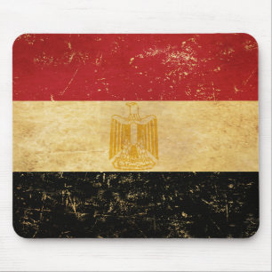 Mousepad Bandeira do Egito Design Vintage Grunge