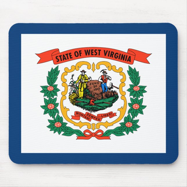 Mousepad Bandeira do Estado da Virgínia Ocidental (Frente)