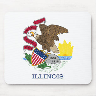 Mousepad Bandeira do Estado de Illinois