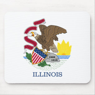 Mousepad Bandeira do Estado de Illinois