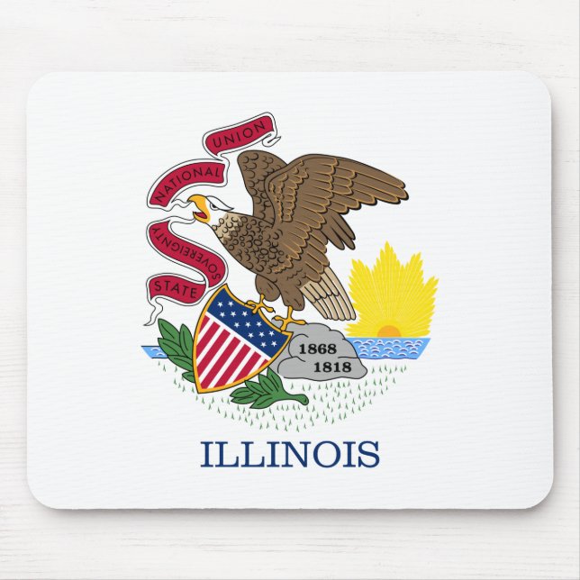 Mousepad Bandeira do Estado de Illinois (Frente)