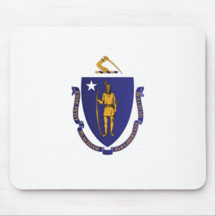 Mousepad Bandeira do Estado de Massachusetts, EUA