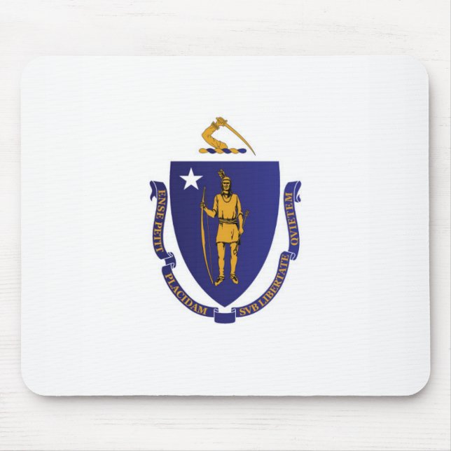 Mousepad Bandeira do Estado de Massachusetts, EUA (Frente)