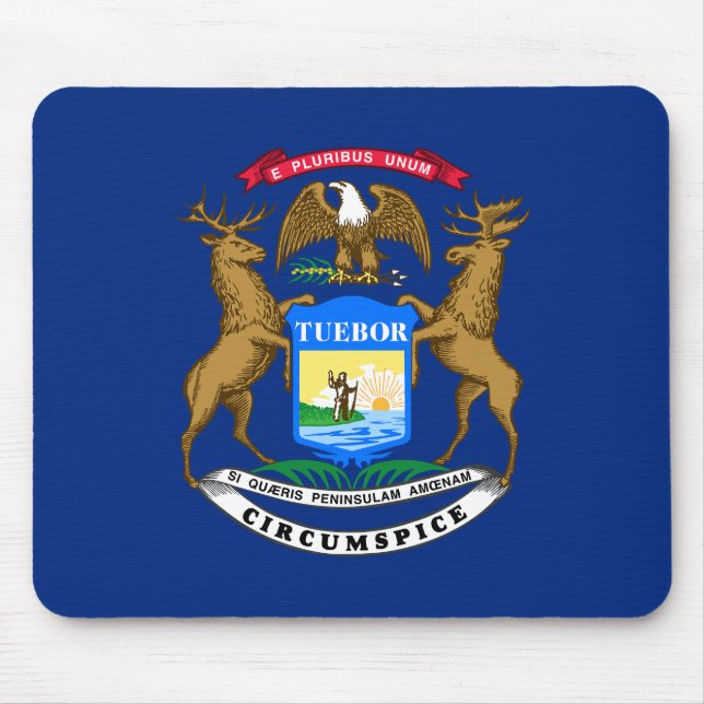 Mousepad Bandeira do estado de Michigan (Frente)