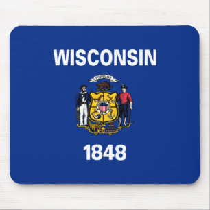 Mousepad Bandeira do Estado de Wisconsin
