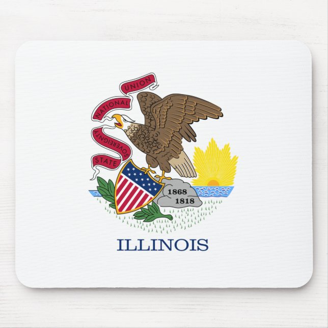 Mousepad Bandeira do Estado do Illinois (Frente)