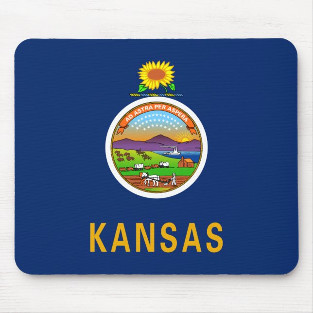 Mousepad Bandeira do Estado do Kansas (Frente)