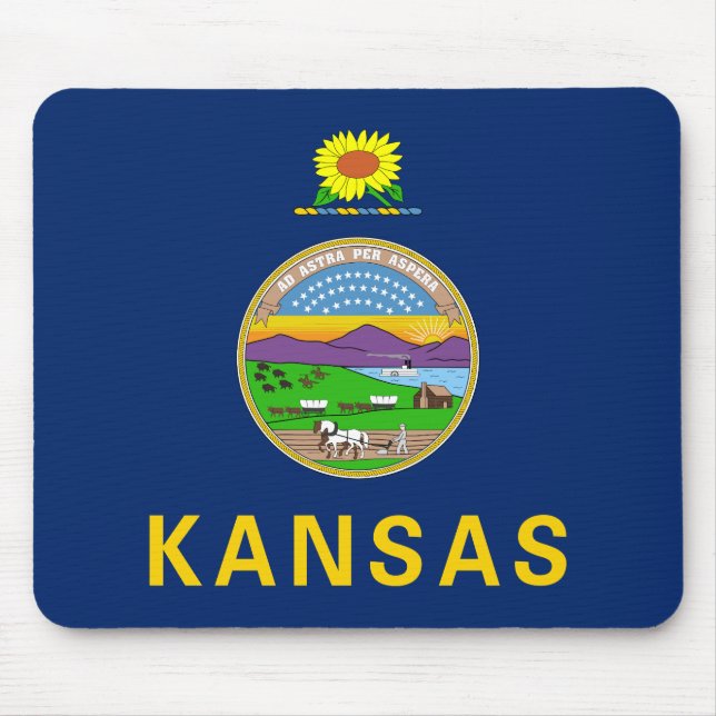 Mousepad Bandeira do Estado do Kansas (Frente)