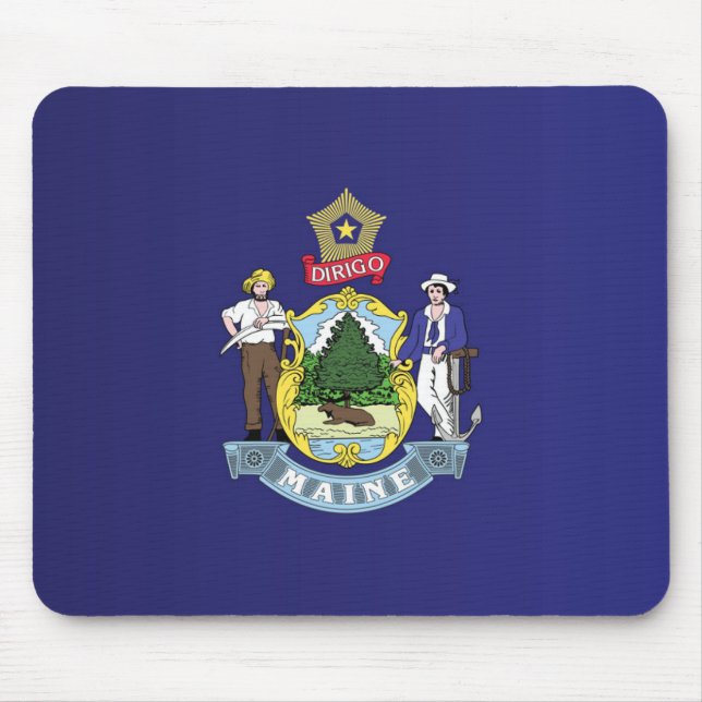 Mousepad Bandeira do Estado do Maine, EUA (Frente)