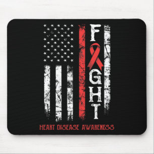 Mousepad Bandeira do Guerreiro de Doenças Cardíacas