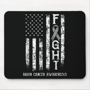 Mousepad Bandeira do Guerreiro do Cancer Cerebral nos Estad