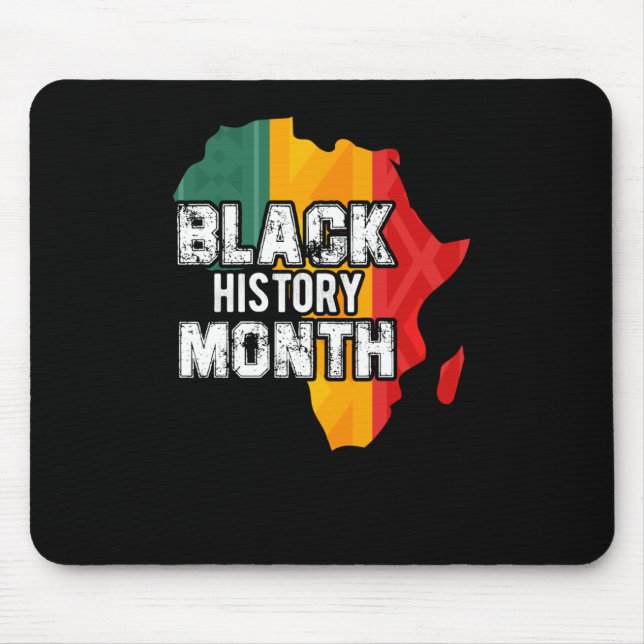 Mousepad Bandeira do Mês da História Negra África (4) (Frente)