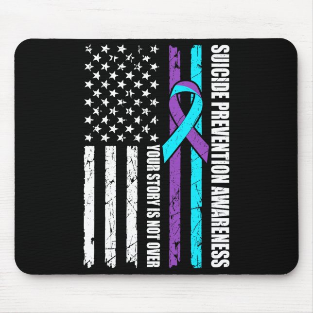 Mousepad Bandeira do Mês de Conscientização sobre Prevenção (Frente)