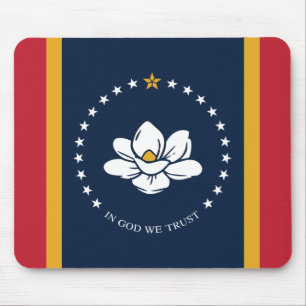 Mousepad Bandeira do Mississippi - Nova Bandeira da Magnóli