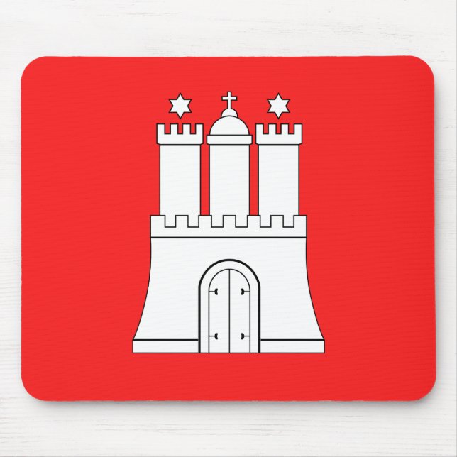 Mousepad Bandeira do mouse de Hamburgo (Frente)