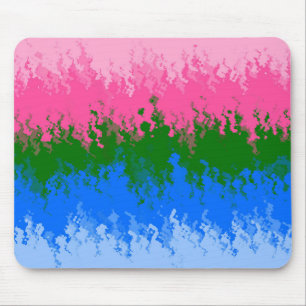 Mousepad Bandeira do Orgulho Abstrato Omnirromântico Trippy