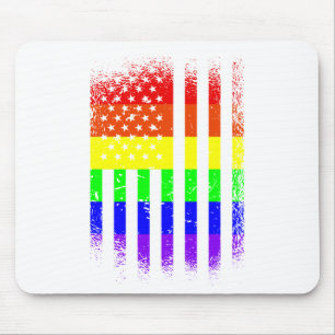 Mousepad bandeira do orgulho americano arco-íris lgbt