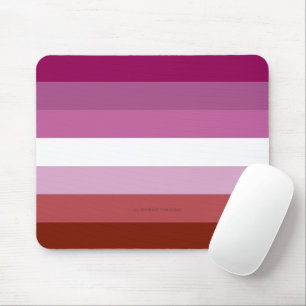 Mousepad bandeira do orgulho lésbico feminino da SlipperyJo
